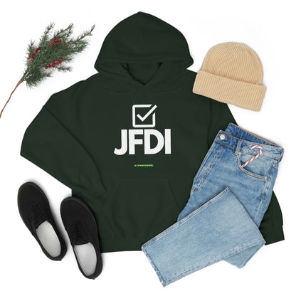 JFDI, Just do it, Funny, Sysadmin, Geek, Project Manager, Developer, Gift, Unisex Hooded Sweatshirt