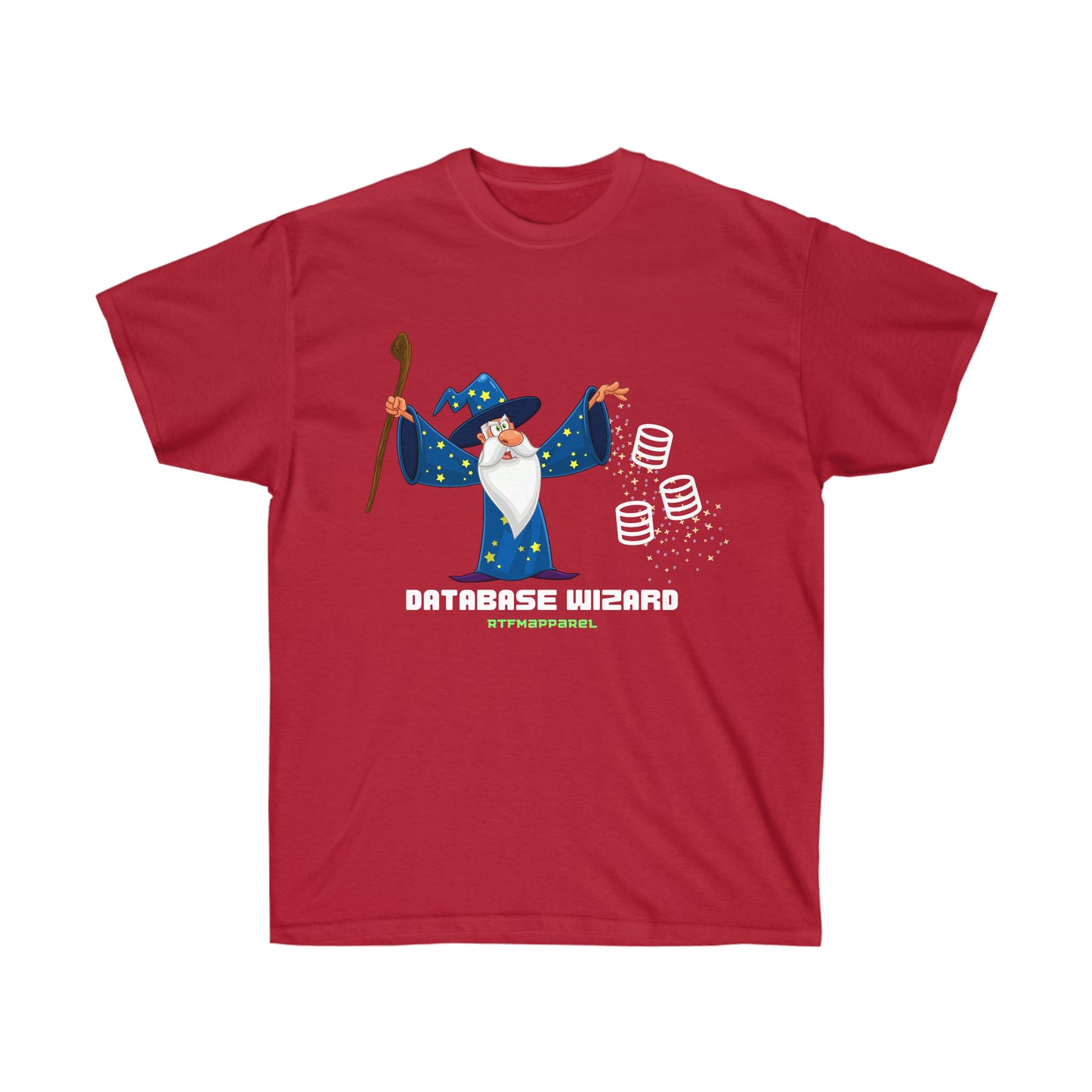 Database Wizard - SQL DBA, Data Science, Sysadmin Funny Tshirt