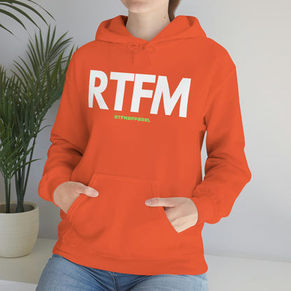 RTFM, Read the Manual, unny, Sysadmin, Geek, Project Manager, Developer, Gift, Unisex Hooded Sweatshirt