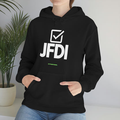 JFDI, Just do it, Funny, Sysadmin, Geek, Project Manager, Developer, Gift, Unisex Hooded Sweatshirt