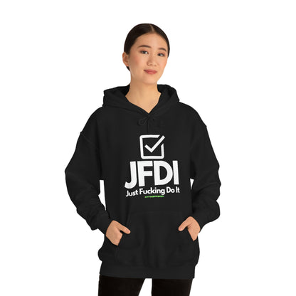JFDI, Just do it, Funny, Sysadmin, Geek, Project Manager, Explicit, Developer, Gift, Unisex Hooded Sweatshirt