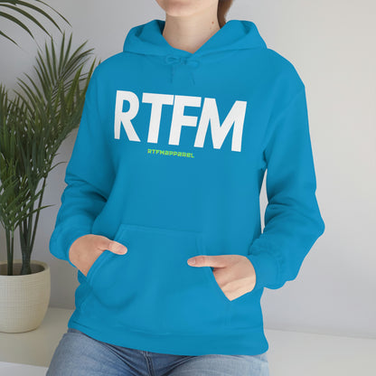 RTFM, Read the Manual, unny, Sysadmin, Geek, Project Manager, Developer, Gift, Unisex Hooded Sweatshirt