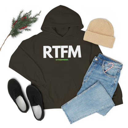 RTFM, Read the Manual, unny, Sysadmin, Geek, Project Manager, Developer, Gift, Unisex Hooded Sweatshirt