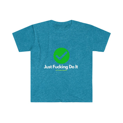 JFDI, Just do it, Funny, Sysadmin, Geek, Project Manager, Explicit, Developer, Gift Unisex Softstyle T-Shirt
