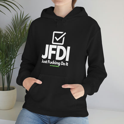 JFDI, Just do it, Funny, Sysadmin, Geek, Project Manager, Explicit, Developer, Gift, Unisex Hooded Sweatshirt