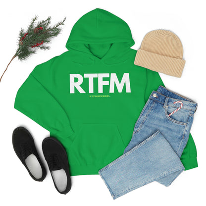 RTFM, Read the Manual, unny, Sysadmin, Geek, Project Manager, Developer, Gift, Unisex Hooded Sweatshirt