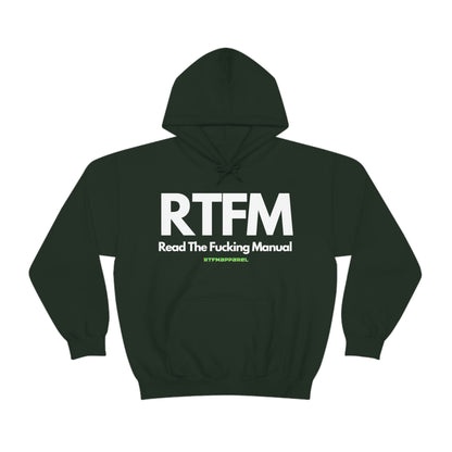 RTFM, Read the Manual, Explicit Funny, Sysadmin, Geek, Project Manager, Developer, Gift, Unisex Hooded Sweatshirt