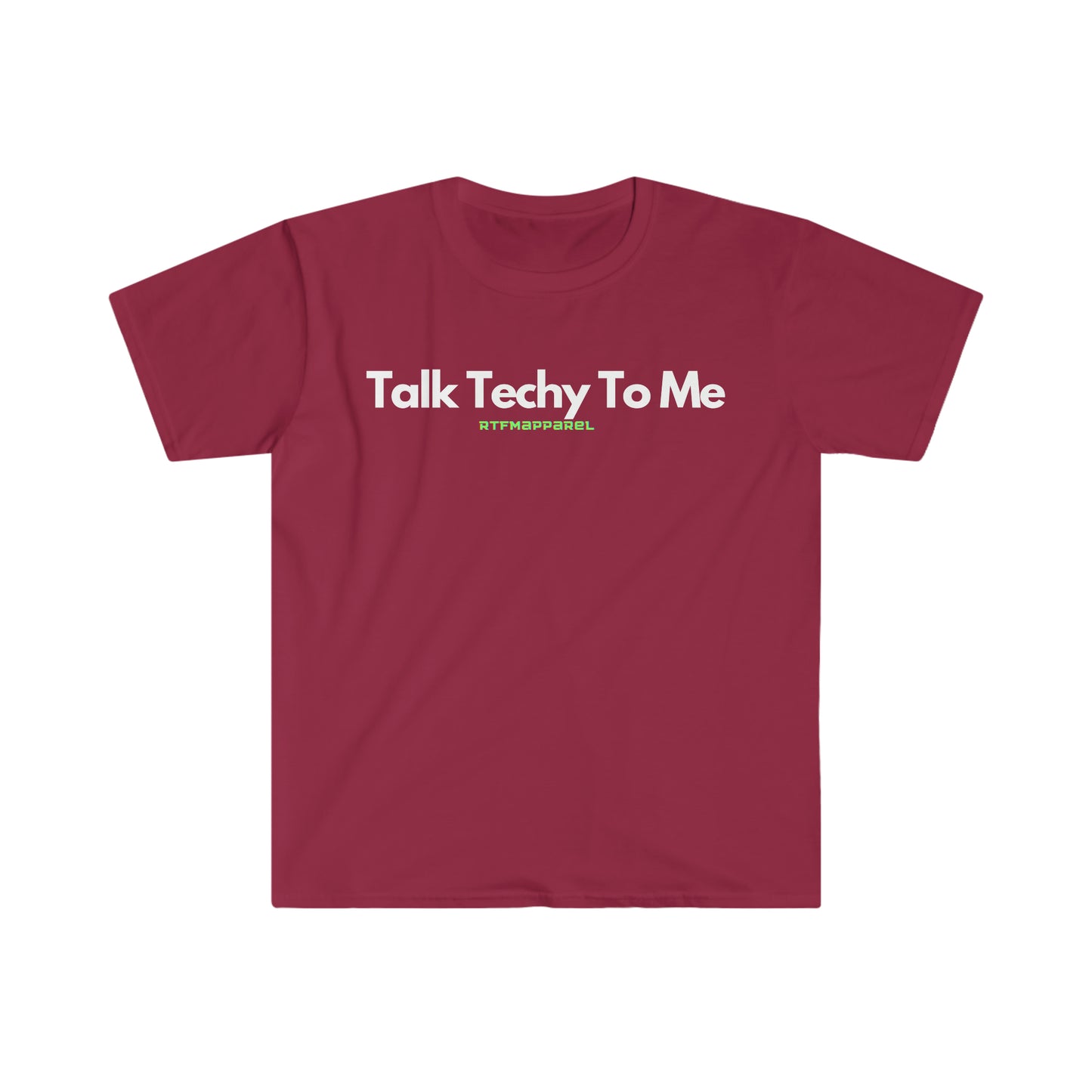 Talk Techy To Me , Funny, Sysadmin, Geek, Project Manager, Developer, Gift Unisex Softstyle T-Shirt