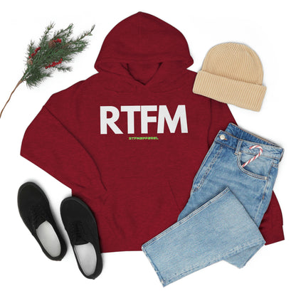 RTFM, Read the Manual, unny, Sysadmin, Geek, Project Manager, Developer, Gift, Unisex Hooded Sweatshirt