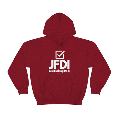 JFDI, Just do it, Funny, Sysadmin, Geek, Project Manager, Explicit, Developer, Gift, Unisex Hooded Sweatshirt