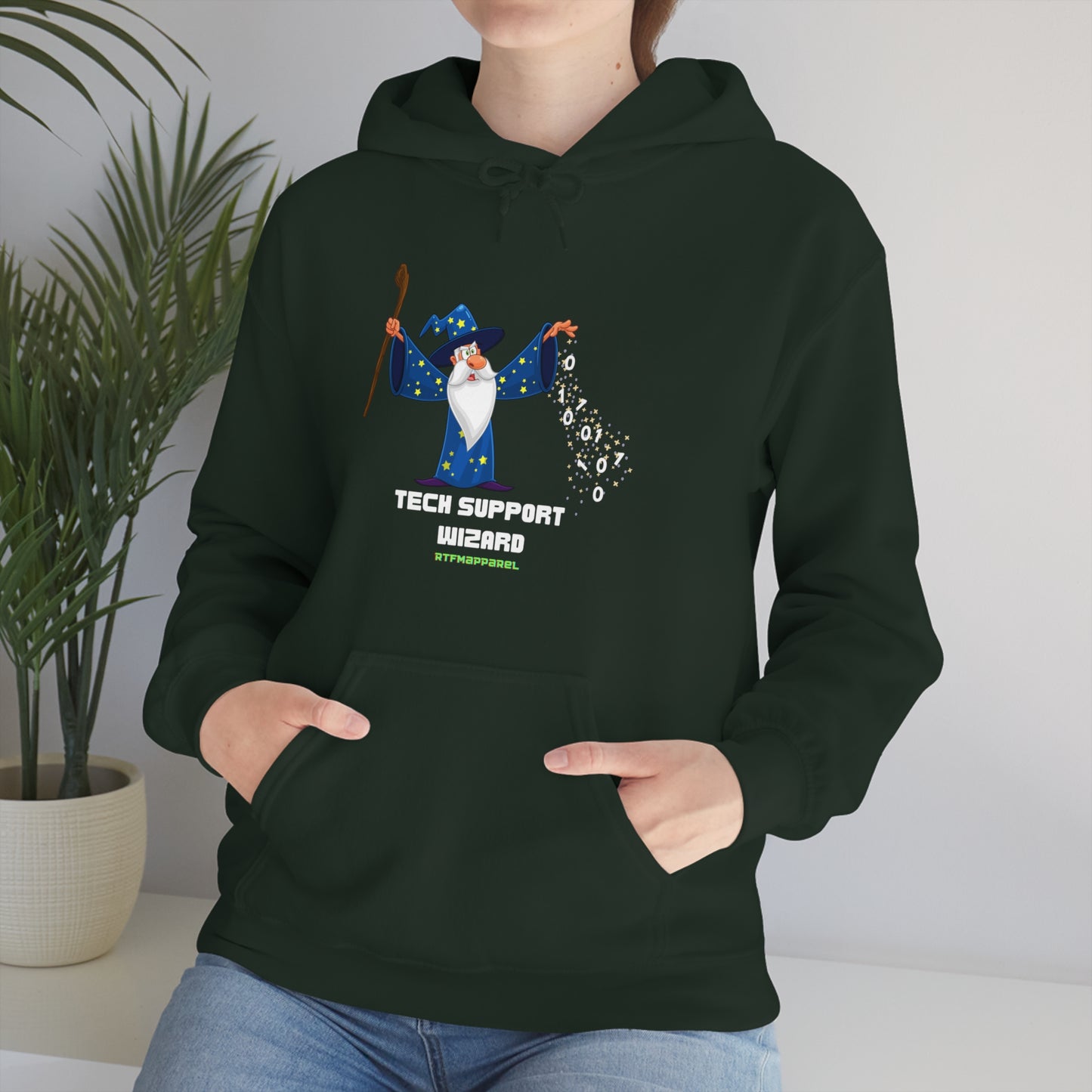Tech Support Wizard -  Helpdesk, Sysadmin, Cloud Engineer, Architect, Azure, AWS, Network admin, Server Admin  Hoodie