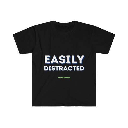 Easily Distracted - Funny, Sysadmin, Geek, Gamer, Developer, Gift T-Shirt