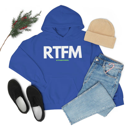 RTFM, Read the Manual, unny, Sysadmin, Geek, Project Manager, Developer, Gift, Unisex Hooded Sweatshirt