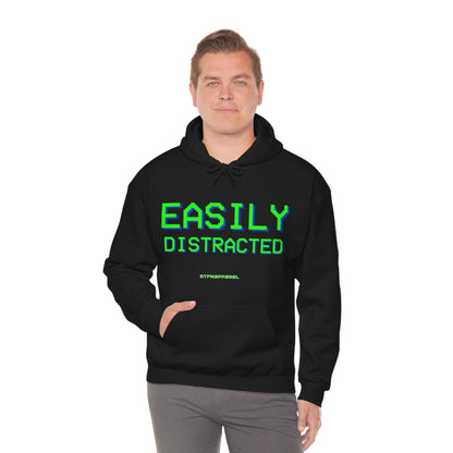 Easily Distracted - Funny, Sysadmin, Geek, Gamer, Developer, Gift Hooded Sweatshirt