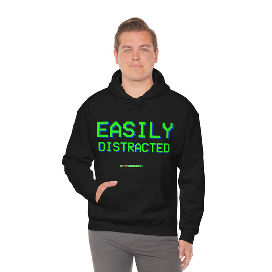 Easily Distracted - Funny, Sysadmin, Geek, Gamer, Developer, Gift Hooded Sweatshirt