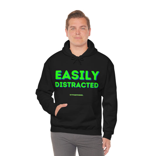 Easily Distracted - Funny, Sysadmin, Geek, Gamer, Developer, Gift Hooded Sweatshirt