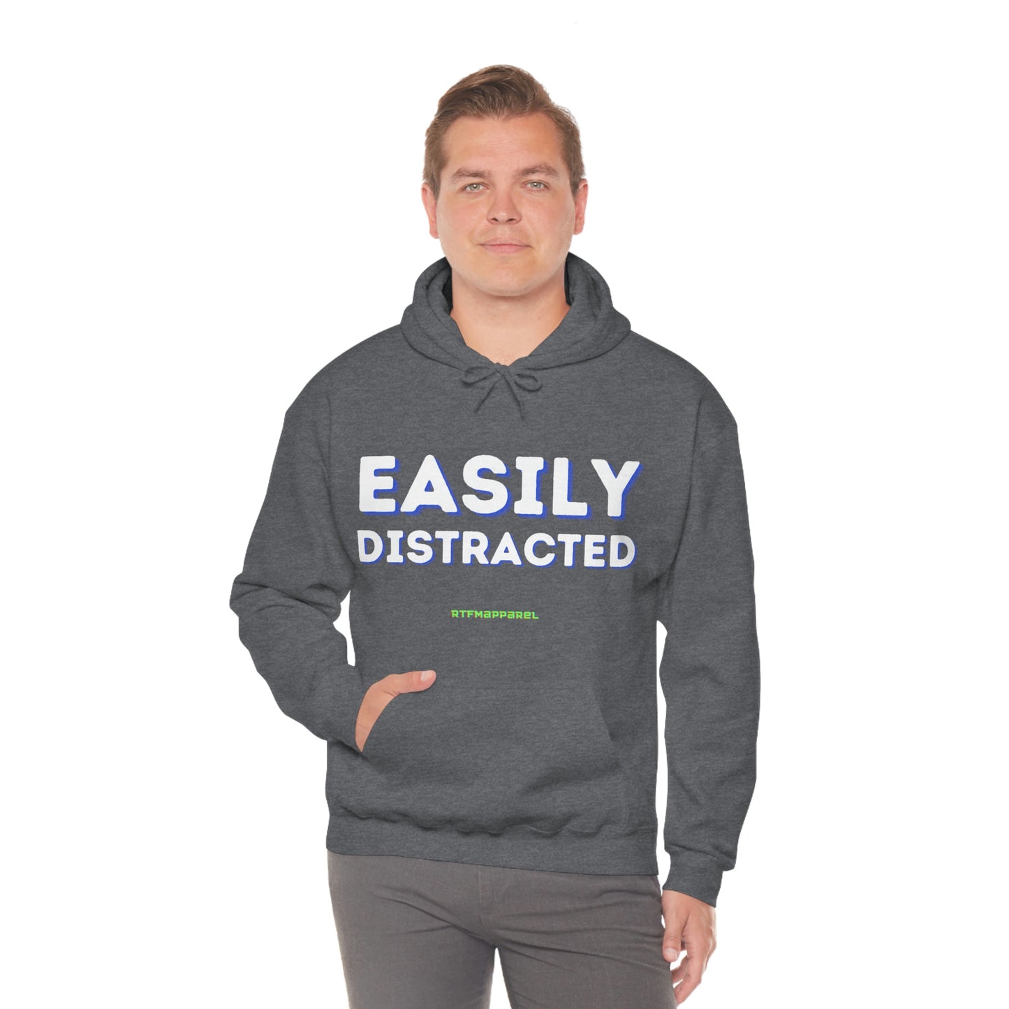 Easily Distracted - Funny, Sysadmin, Geek, Gamer, Developer, Gift Hooded Sweatshirt