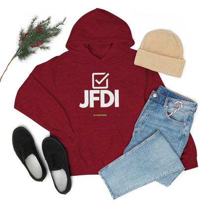 JFDI, Just do it, Funny, Sysadmin, Geek, Project Manager, Developer, Gift, Unisex Hooded Sweatshirt