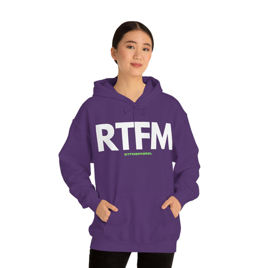 RTFM, Read the Manual, unny, Sysadmin, Geek, Project Manager, Developer, Gift, Unisex Hooded Sweatshirt