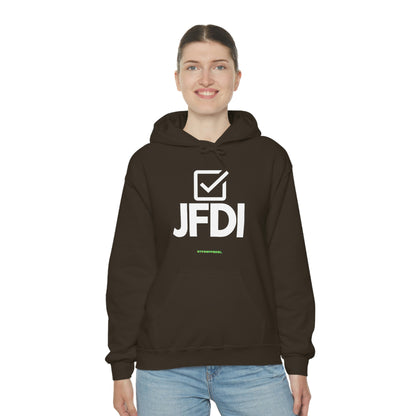 JFDI, Just do it, Funny, Sysadmin, Geek, Project Manager, Developer, Gift, Unisex Hooded Sweatshirt