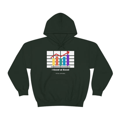 Excel Hoodie: I Excel at Excel, office humour, spreadsheets