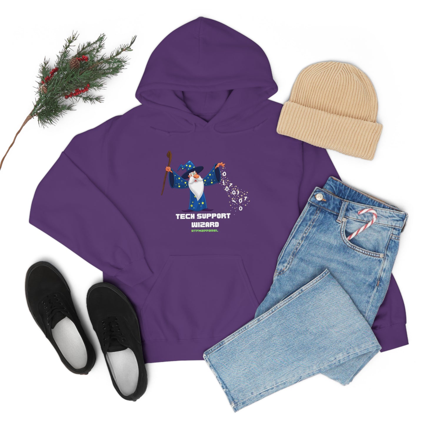 Tech Support Wizard -  Helpdesk, Sysadmin, Cloud Engineer, Architect, Azure, AWS, Network admin, Server Admin  Hoodie