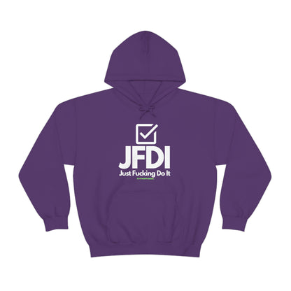 JFDI, Just do it, Funny, Sysadmin, Geek, Project Manager, Explicit, Developer, Gift, Unisex Hooded Sweatshirt