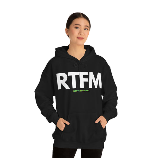 RTFM, Read the Manual, unny, Sysadmin, Geek, Project Manager, Developer, Gift, Unisex Hooded Sweatshirt