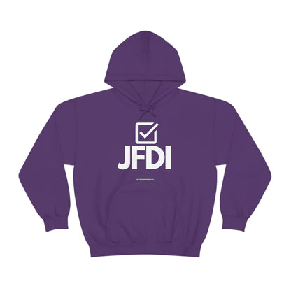 JFDI, Just do it, Funny, Sysadmin, Geek, Project Manager, Developer, Gift, Unisex Hooded Sweatshirt