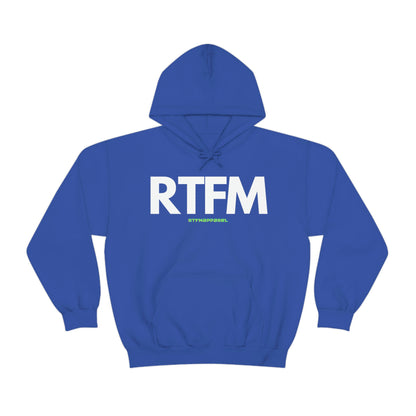 RTFM, Read the Manual, unny, Sysadmin, Geek, Project Manager, Developer, Gift, Unisex Hooded Sweatshirt