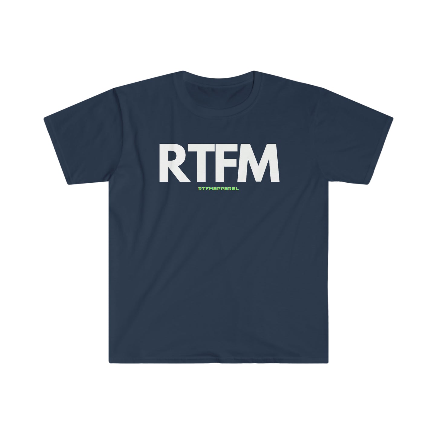 RTFM, Read the Manual, Funny, Sysadmin, Geek, Project Manager, Developer, Gift Unisex Softstyle T-Shirt