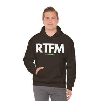 RTFM, Read the Manual, unny, Sysadmin, Geek, Project Manager, Developer, Gift, Unisex Hooded Sweatshirt