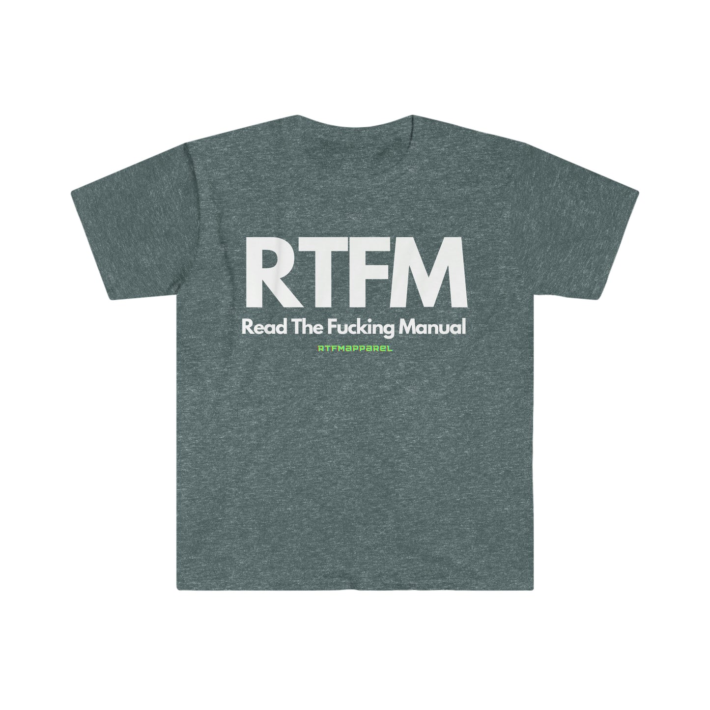 RTFM, Read the Manual, Explicit , Funny, Sysadmin, Geek, Project Manager, Developer, Gift Unisex Softstyle T-Shirt