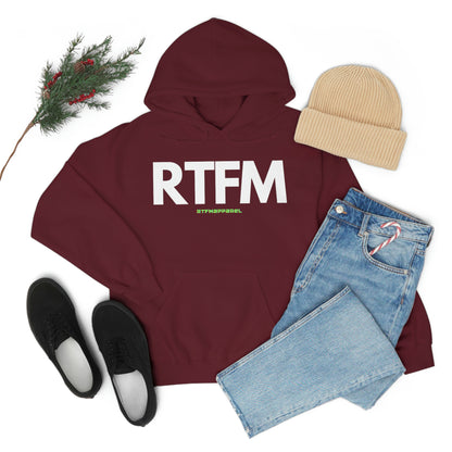 RTFM, Read the Manual, unny, Sysadmin, Geek, Project Manager, Developer, Gift, Unisex Hooded Sweatshirt