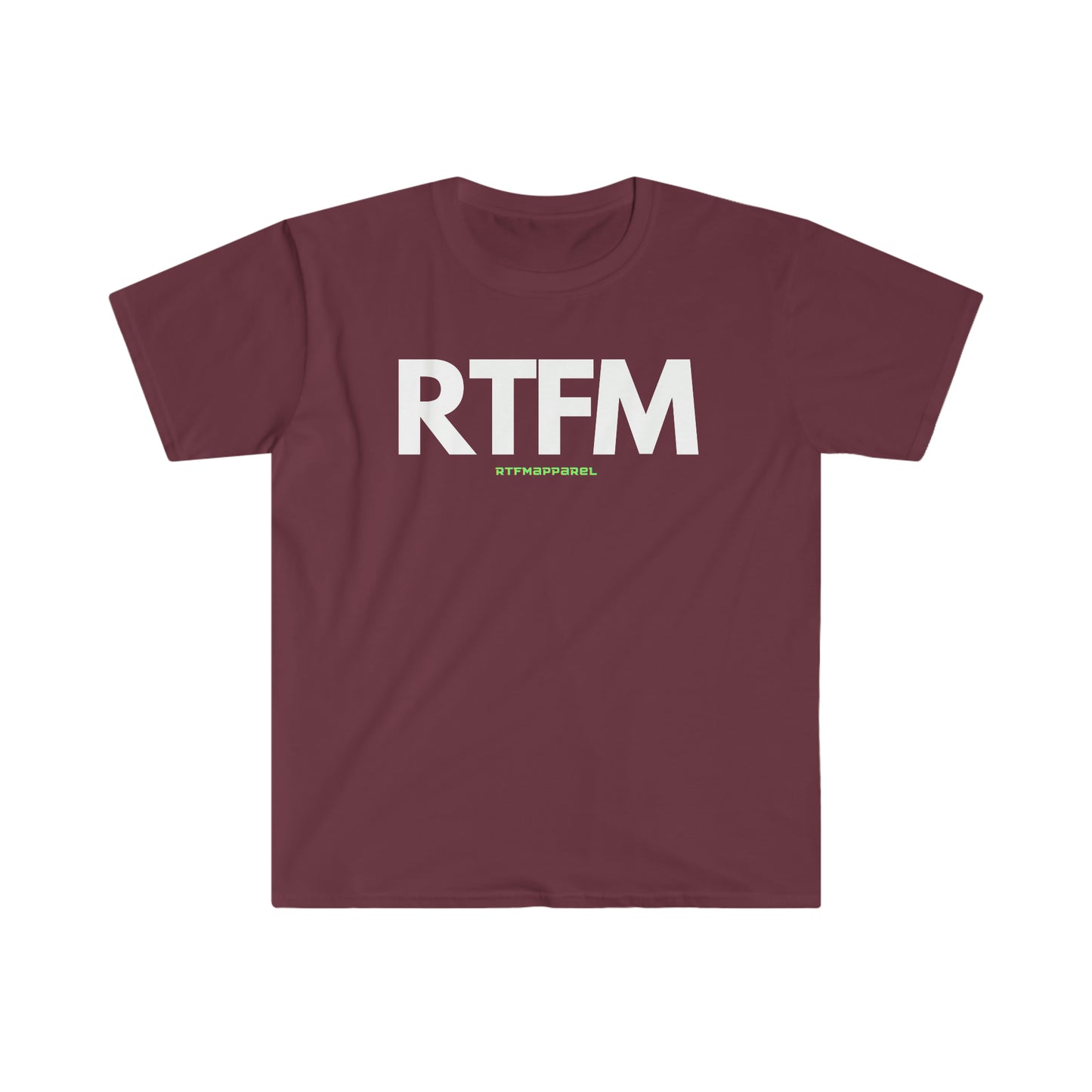 RTFM, Read the Manual, Funny, Sysadmin, Geek, Project Manager, Developer, Gift Unisex Softstyle T-Shirt