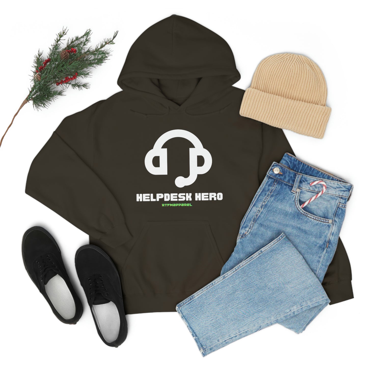 Helpdesk Hero, IT Support Funny, Sysadmin, RTFM Hoodie