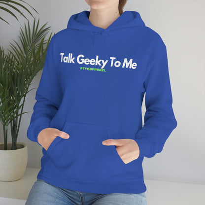 Talk Geeky to me, Funny, Sysadmin, Geek, Project Manager, Developer, Gift, Unisex Hooded Sweatshirt