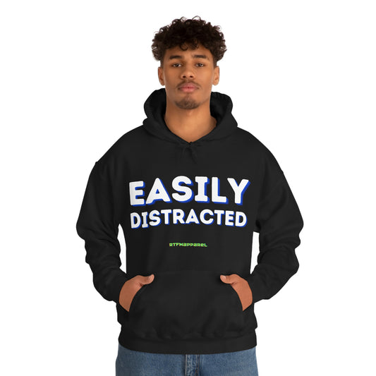 Easily Distracted - Funny, Sysadmin, Geek, Gamer, Developer, Gift Hooded Sweatshirt