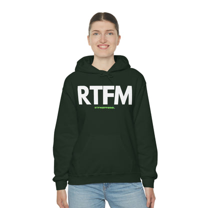 RTFM, Read the Manual, unny, Sysadmin, Geek, Project Manager, Developer, Gift, Unisex Hooded Sweatshirt