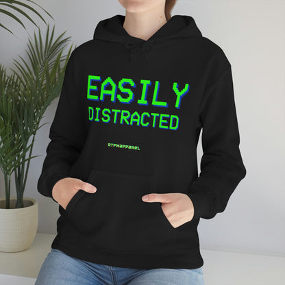 Easily Distracted - Funny, Sysadmin, Geek, Gamer, Developer, Gift Hooded Sweatshirt