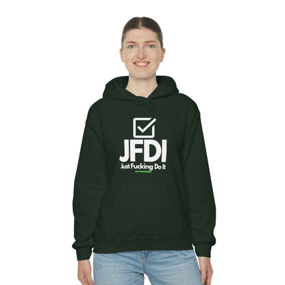 JFDI, Just do it, Funny, Sysadmin, Geek, Project Manager, Explicit, Developer, Gift, Unisex Hooded Sweatshirt