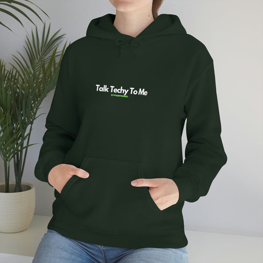 Talk Techy to me,  Funny, Sysadmin, Geek, Project Manager, Developer, Gift, Unisex Hooded Sweatshirt